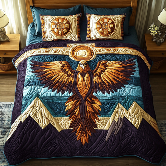 Mystic Phoenix 3-Piece Quilted Bedding Set NCU0VH2639
