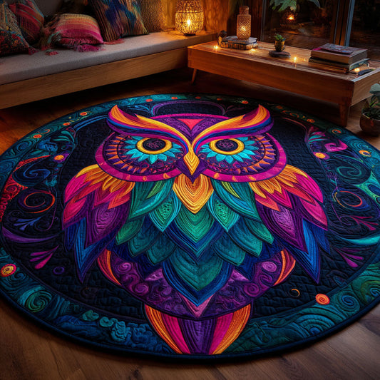 Mystic Plumage Quilted Round Mat NCU0TV134