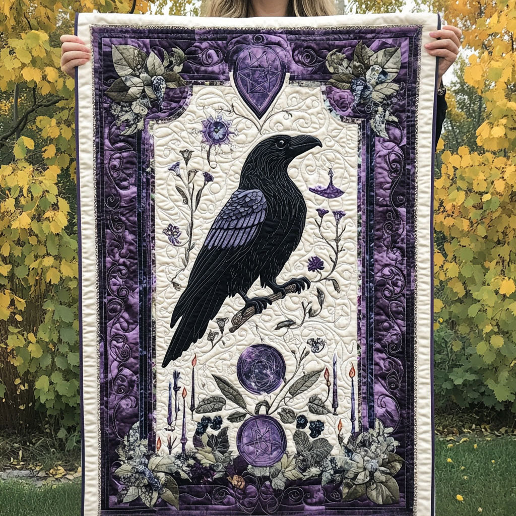 Mystic Raven Whispers Quilted Table Runner NCU0PT3340