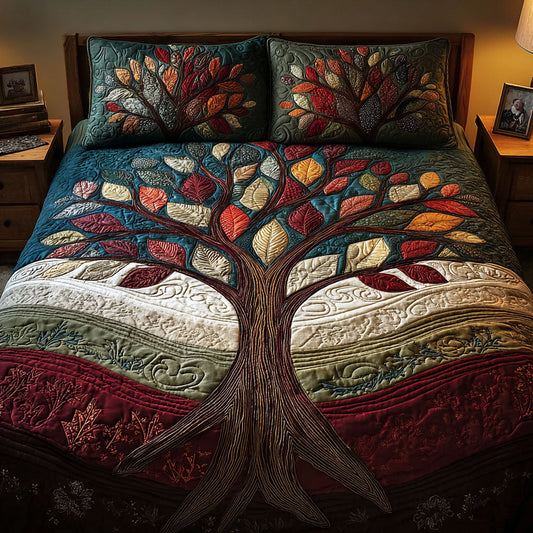 Mystic Roots 3-Piece Quilted Bedding Set NCU0DK11578