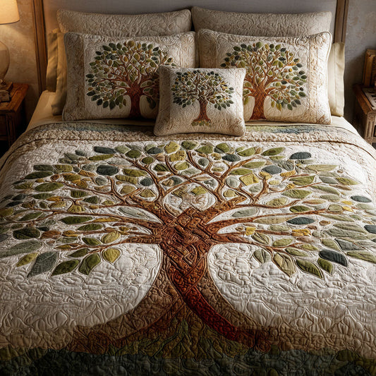 Mystic Roots 3-Piece Quilted Bedding Set NCU0DK11599