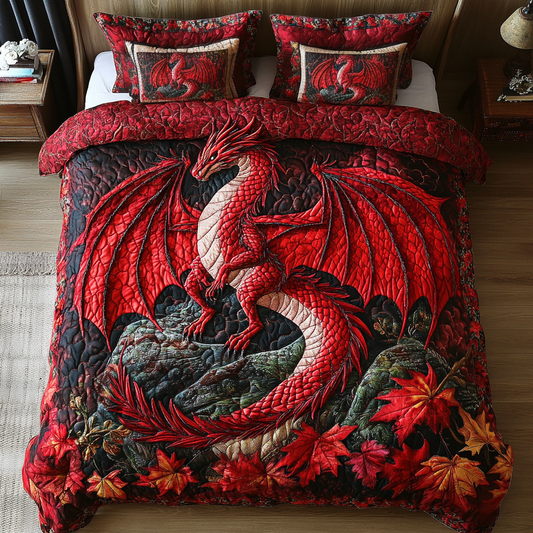 Mystic Scales 3-Piece Quilted Bedding Set NCU0DK4837