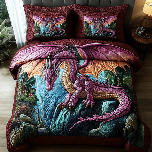 Mystic Scales 3-Piece Quilted Bedding Set NCU0DV3822
