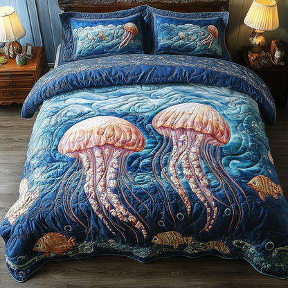 Mystic Sea 3-Piece Quilted Bedding Set NCU0VH4165
