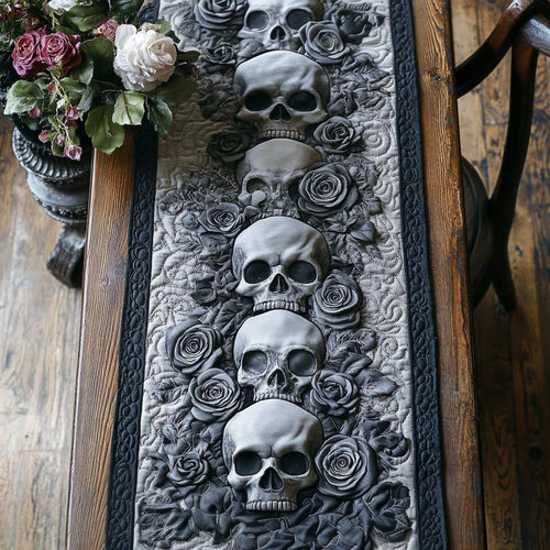 Mystic Skull Quilted Table Runner NCU0NT7962