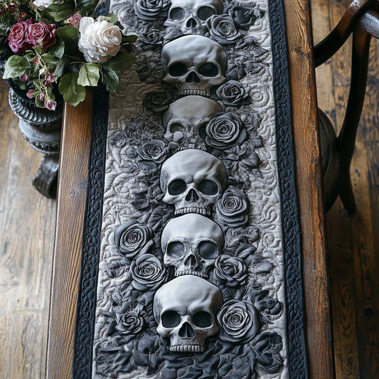 Mystic Skull Quilted Table Runner NCU0NT7962