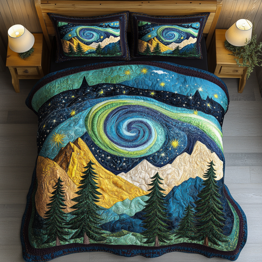 Mystic Sky 3-Piece Quilted Bedding Set NCU0DK8744