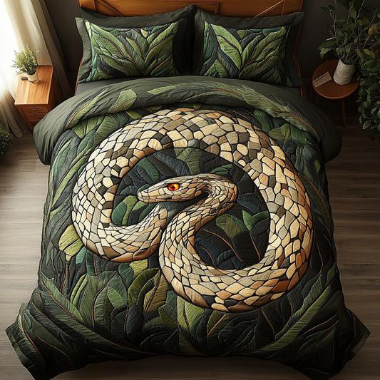 Mystic Snake 3-Piece Quilted Bedding Set NCU0DK3697