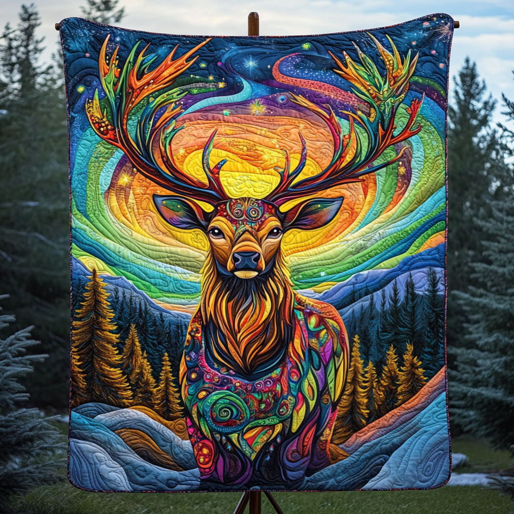 Mystic Stag Quilted Blanket NCU0VH631