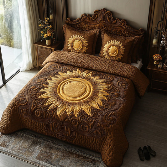 Mystic Sun Vibe 3-Piece Quilted Bedding Set NCU0DV7518