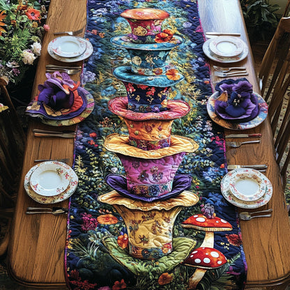 Mystic Toadstool Quilted Table Runner NCU0PT4149