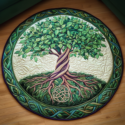 Mystic Tree Quilted Round Mat NCU0NT3460