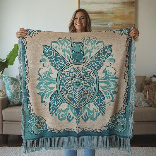 Mystic Turtle Woven Sofa Blanket NCU0PT4945