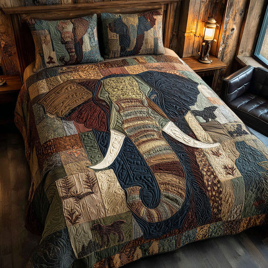 Mystic Tusks 3-Piece Quilted Bedding Set NCU0PT8905