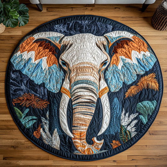 Mystic Tusks Quilted Round Mat NCU0VH5512