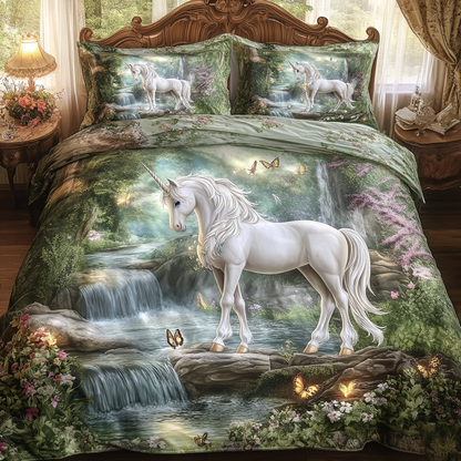 Mystic Unicorn 3-Piece Quilted Bedding Set NCU0DK8368