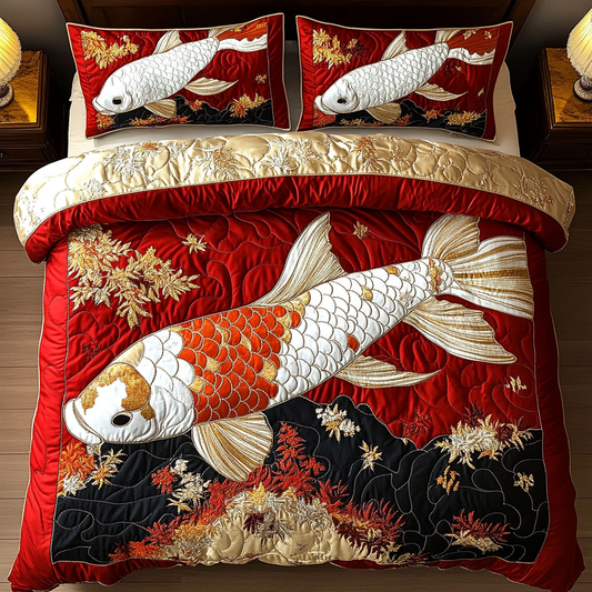 Mystic Waters 3-Piece Quilted Bedding Set NCU0DV2957
