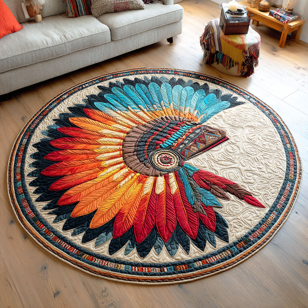 Mystic Weave Quilted Round Mat NCU0TD449