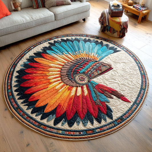 Mystic Weave Quilted Round Mat NCU0TD449