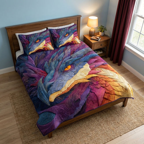 Mystic Wings 3-Piece Quilted Bedding Set NCU0DK12224