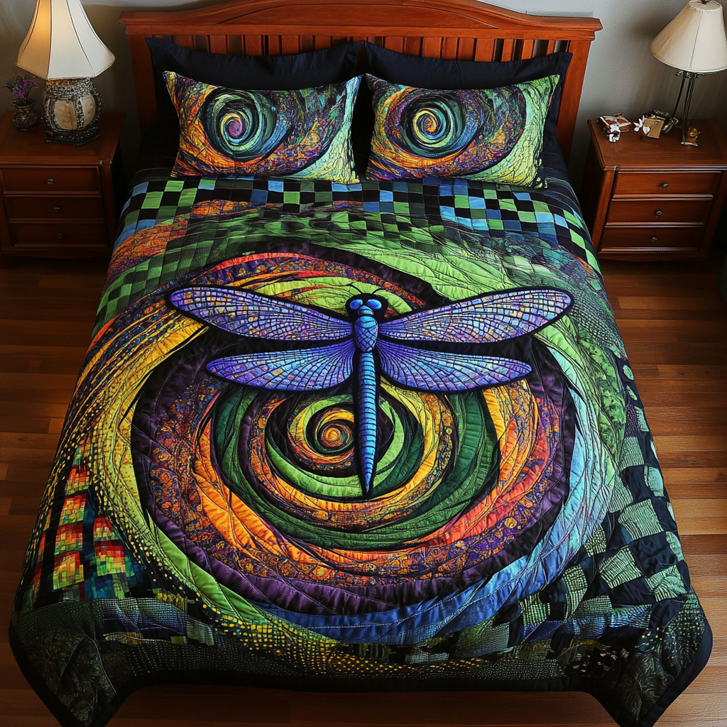 Mystic Wings 3-Piece Quilted Bedding Set NCU0DK5314