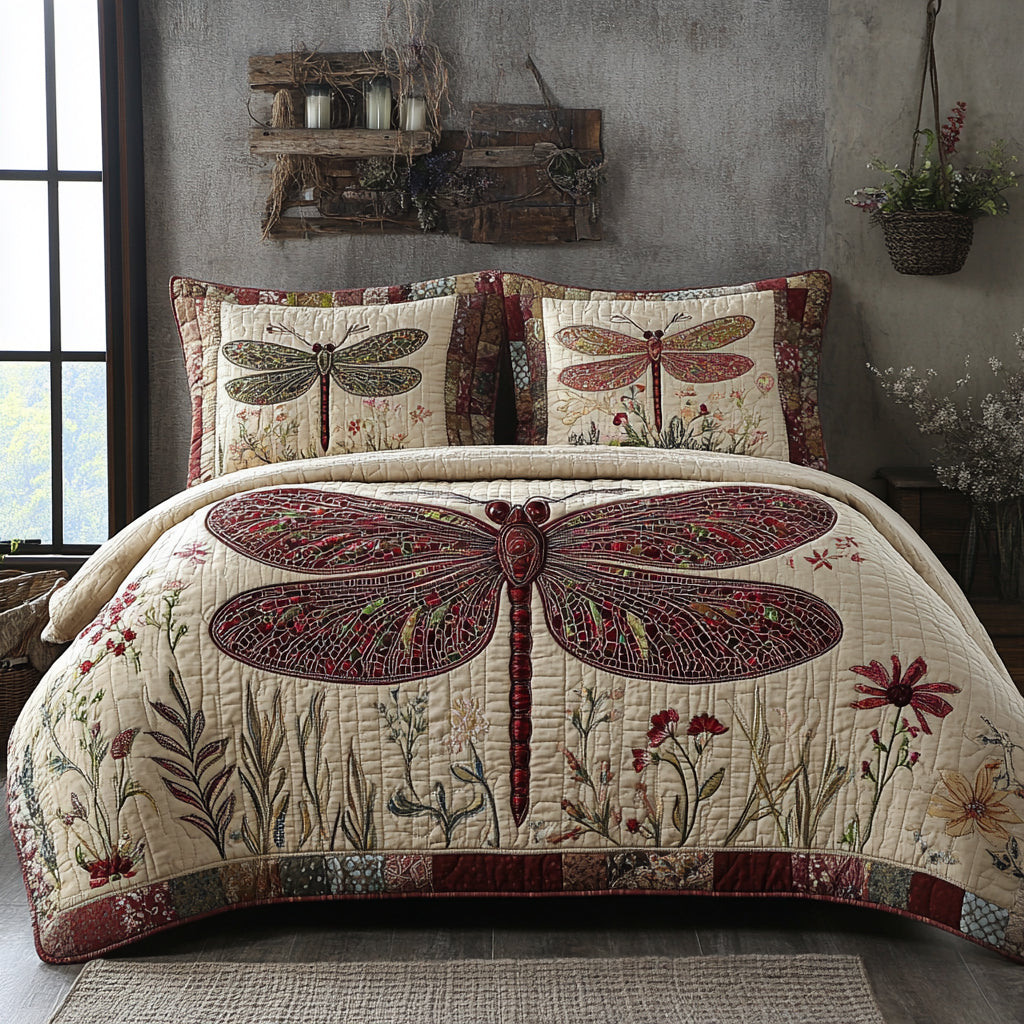 Mystic Wings 3-Piece Quilted Bedding Set NCU0DV8676