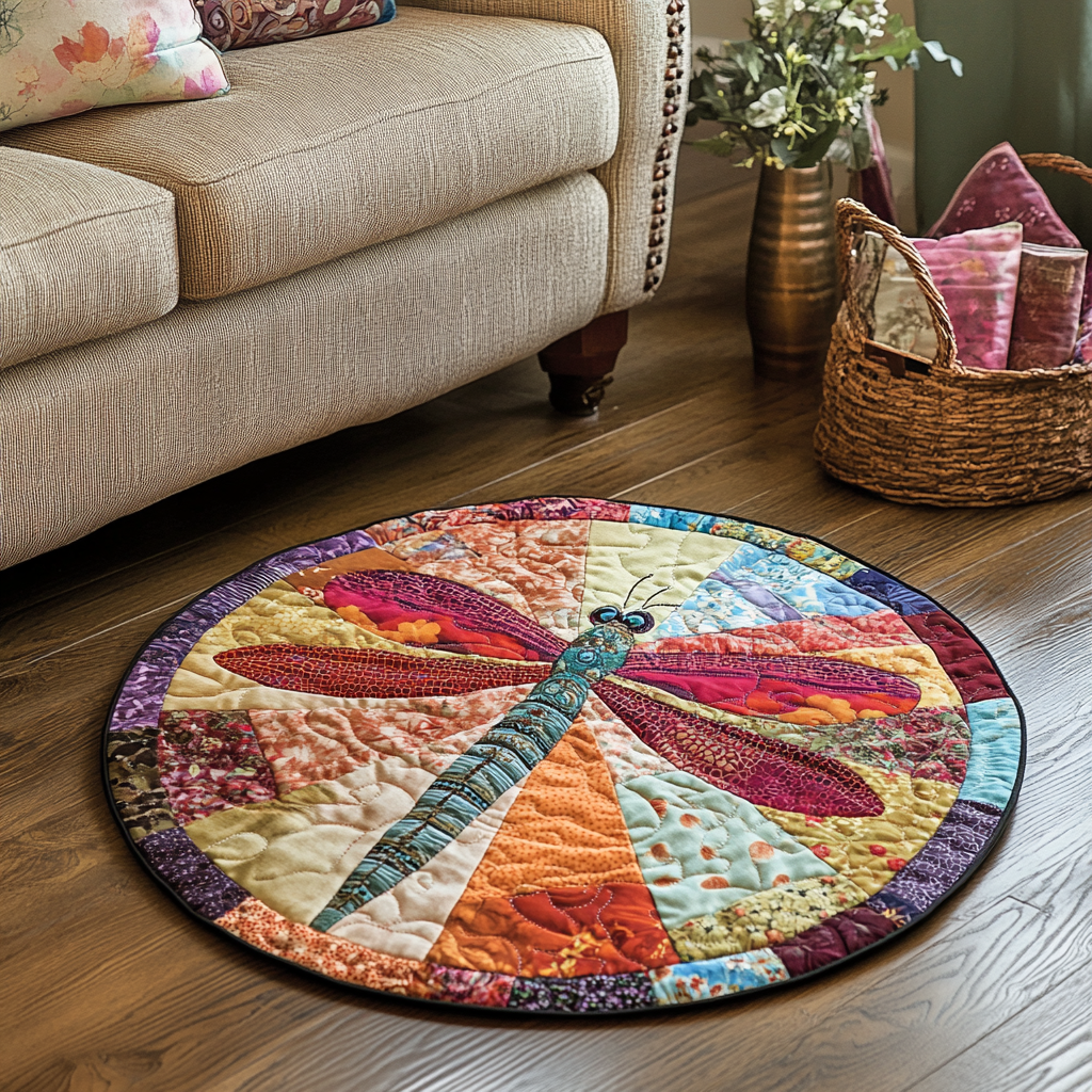 Mystic Wings Quilted Round Mat NCU0VH3128