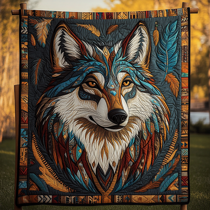 Mystic Wolf Quilted Blanket NCU0DK2794