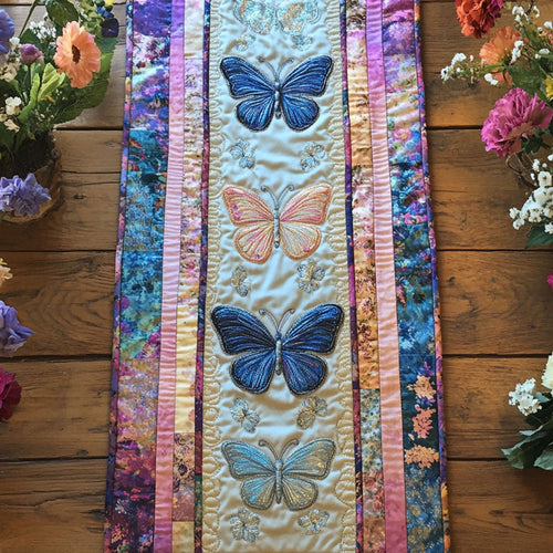 Mystical Flutter Quilted Table Runner NCU0PT5684