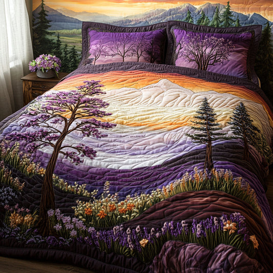 Mystical Landscape 3-Piece Quilted Bedding Set NCU0PT7152