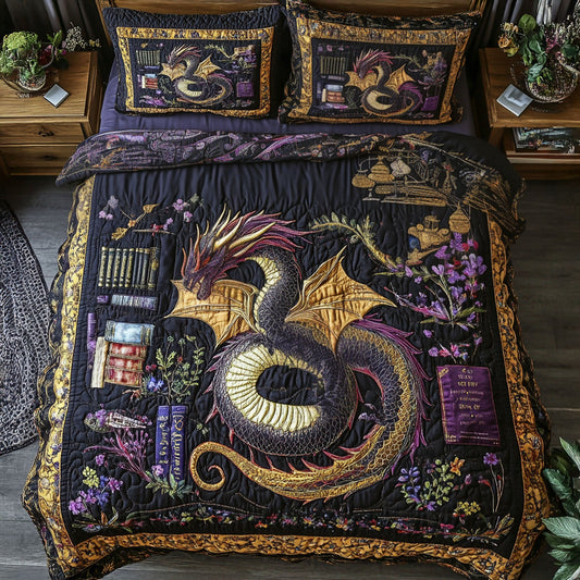 Mystical Reign 3-Piece Quilted Bedding Set NCU0PT5570