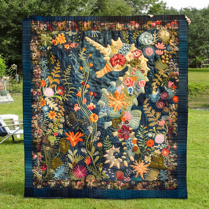 Mystical Seahorse Quilted Blanket NCU0TH1249