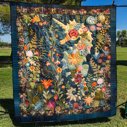 Mystical Seahorse Quilted Blanket NCU0TH1249