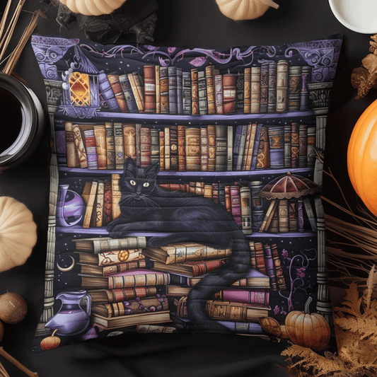 Cat Among Books Pillow Case NCU0TH1753