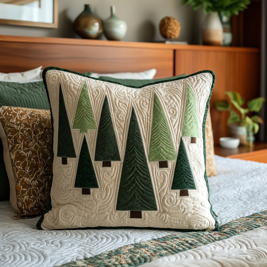 Evergreen Forest Quilted Bedding Pillow Case NCU0TV373