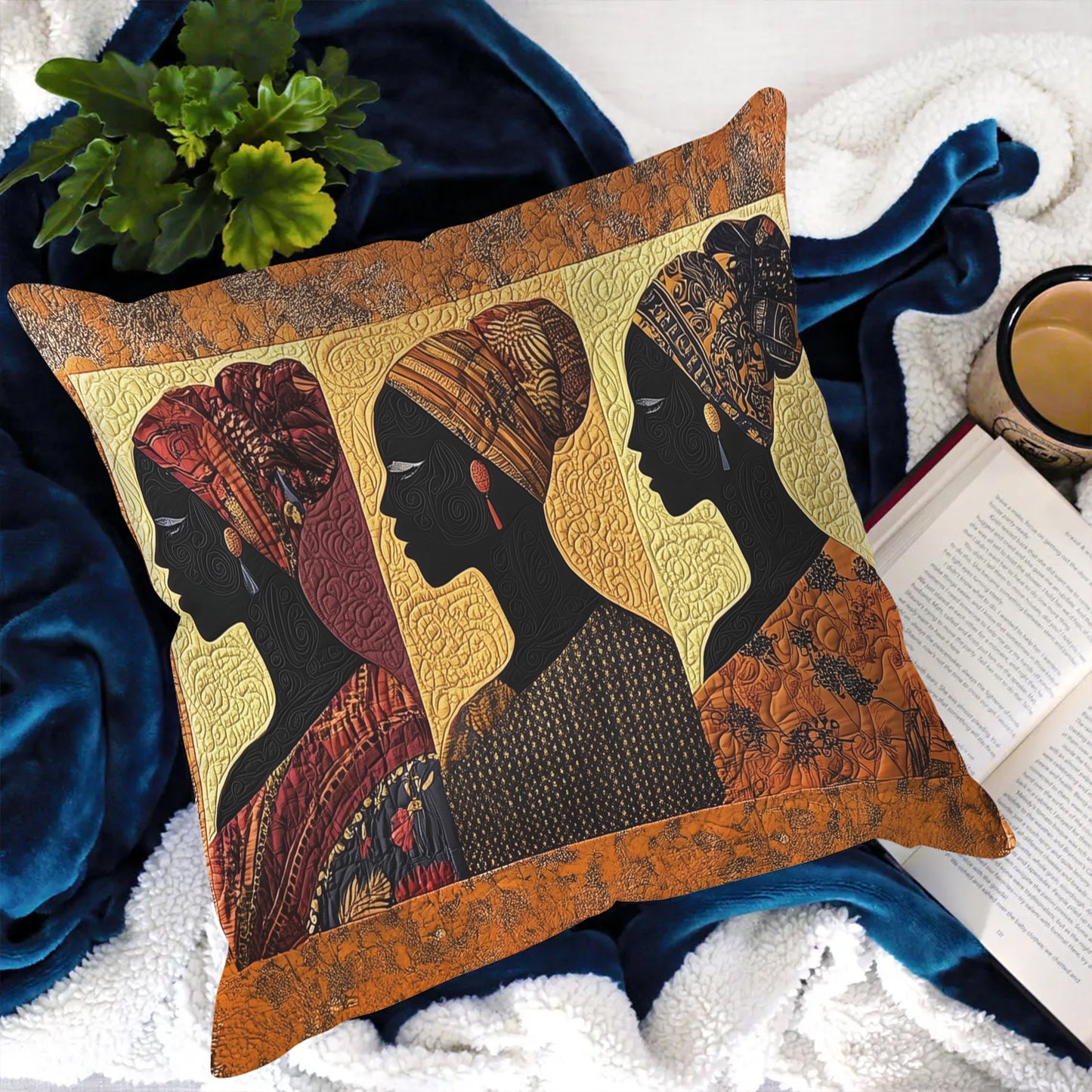Afro Chic Quilted Pillow Case NCU0VH4107