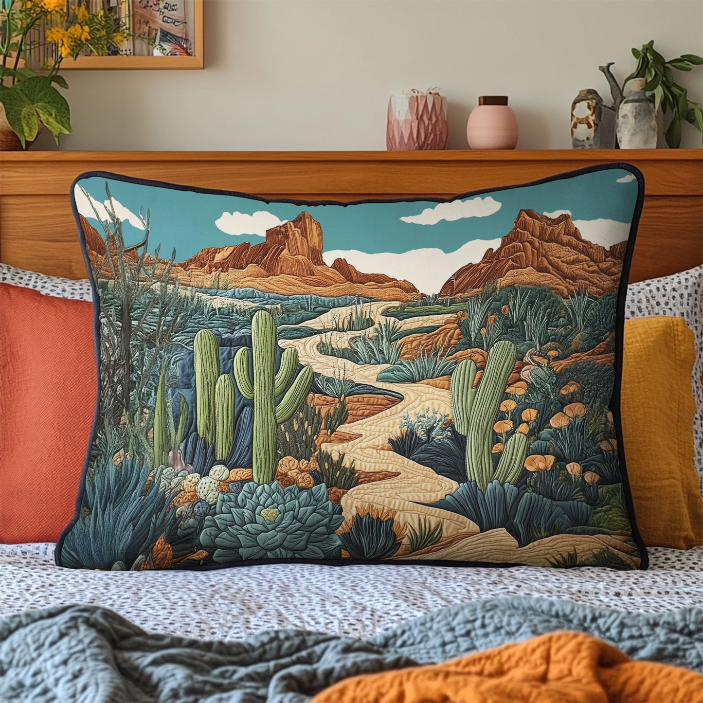 Sandy Trails Quilted Bedding Pillow Case NCU0VH3894