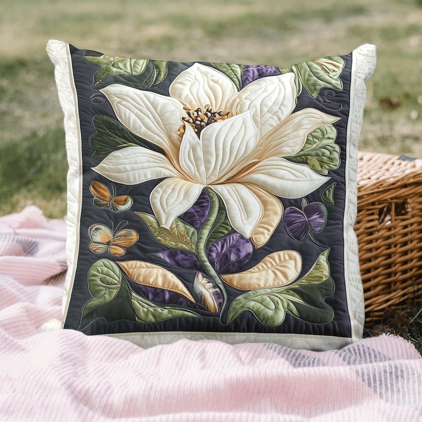 Floral Elegance Quilted Pillow Case NCU0VH3047