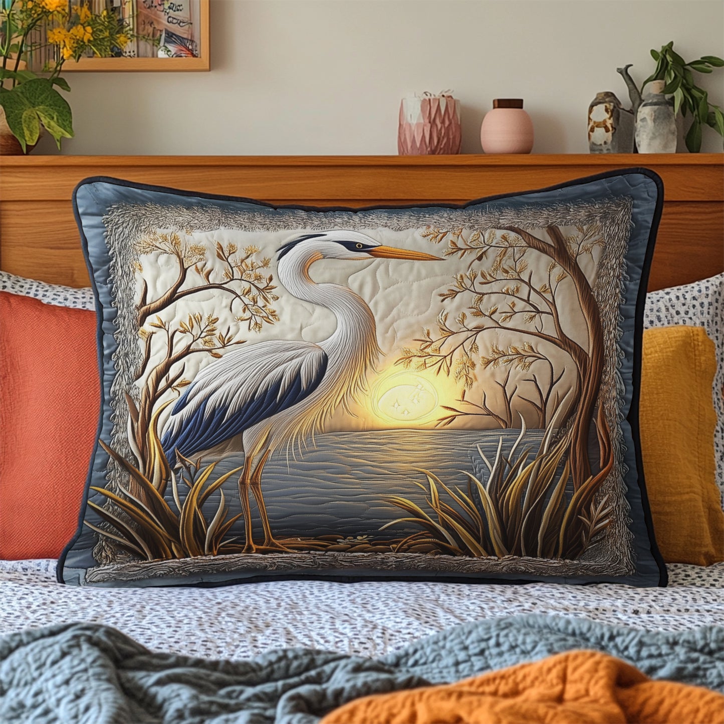 River Elegance Quilted Bedding Pillow Case NCU0VH4391