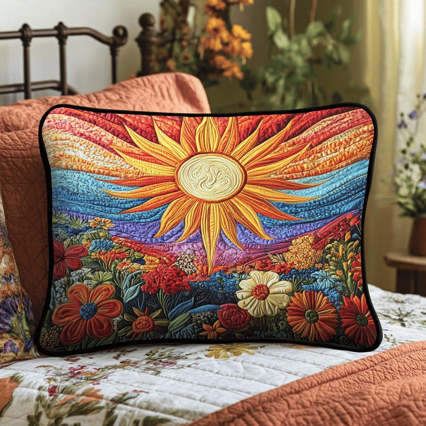 Sunshine Bliss Quilted Bedding Pillow Case NCU0VH3787