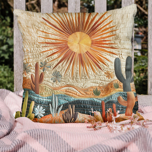 Sunrise Cactus Quilted Pillow Case NCU0VH4119