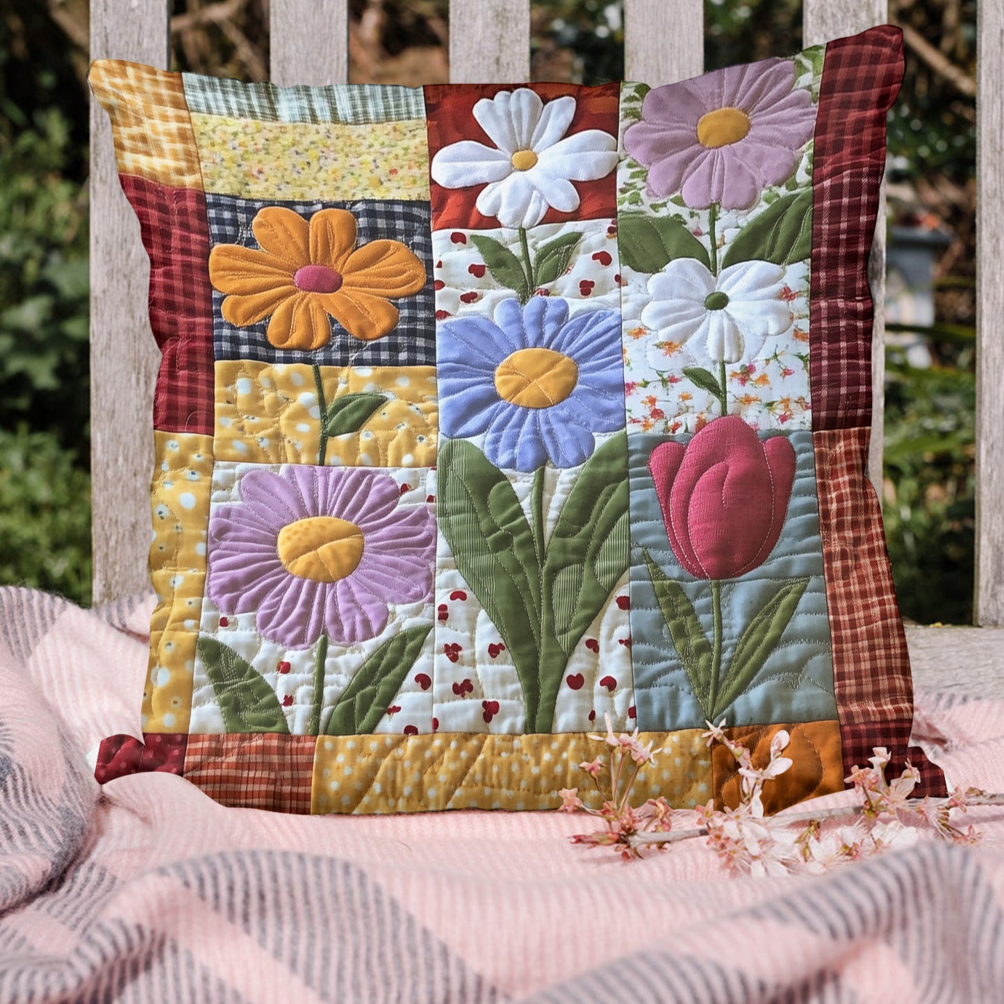 Petal Path Quilted Pillow Case NCU0VH3899