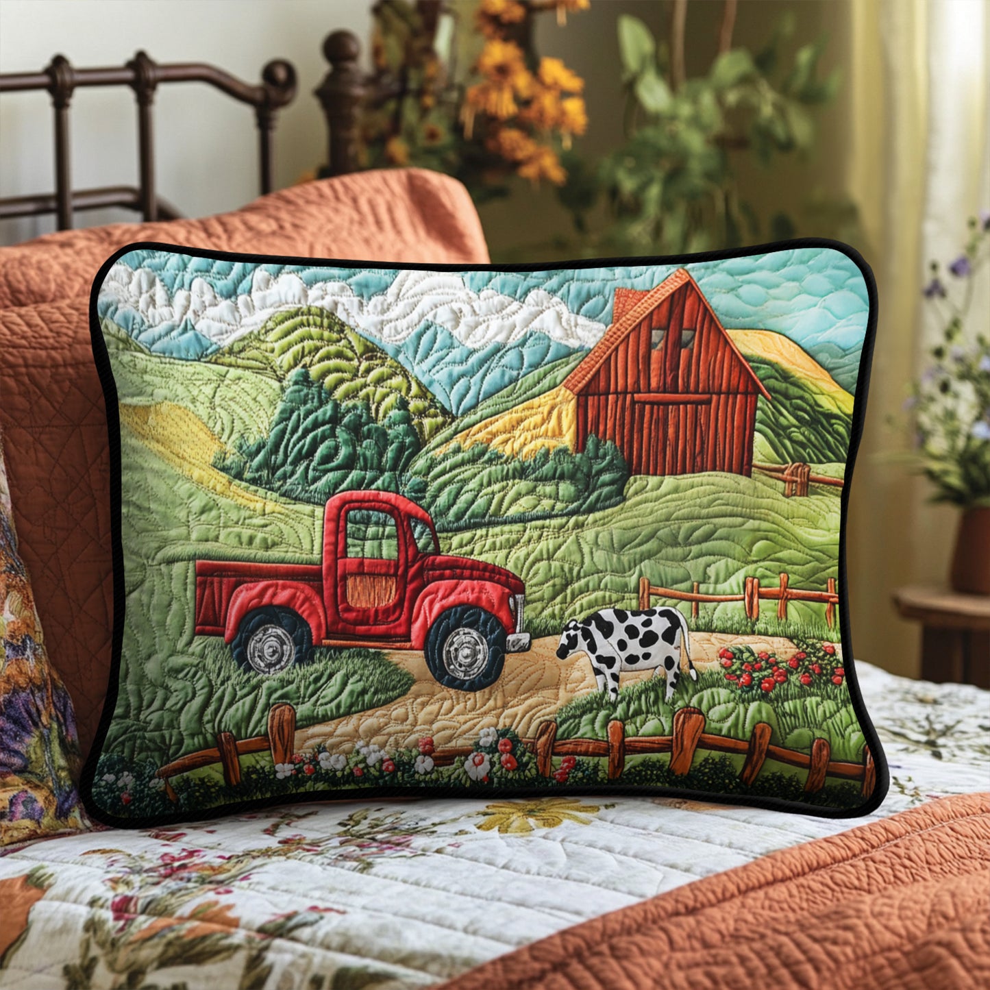 Farm Fresh Quilted Bedding Pillow Case NCU0VH3951