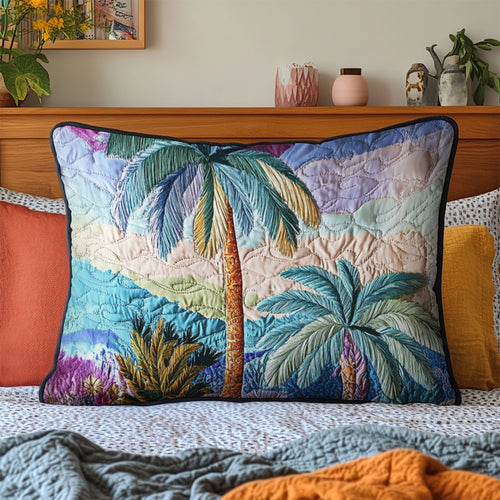 Sunset Palms Quilted Bedding Pillow Case NCU0VH4112
