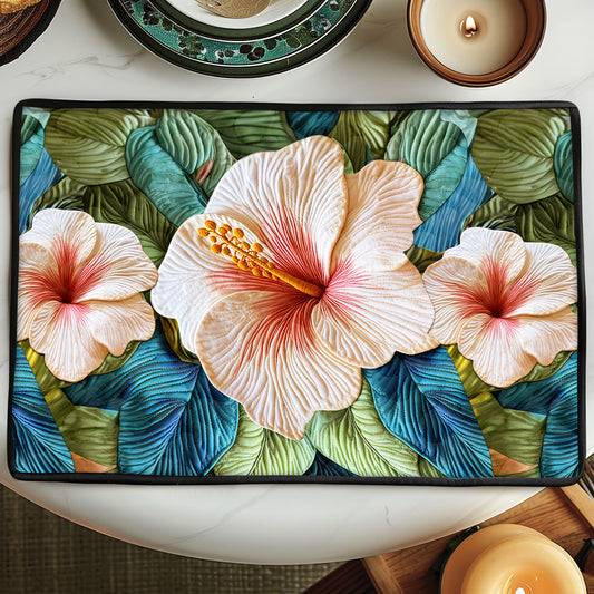 Hibiscus Bloom Quilted Place Mat NCU0VH4114