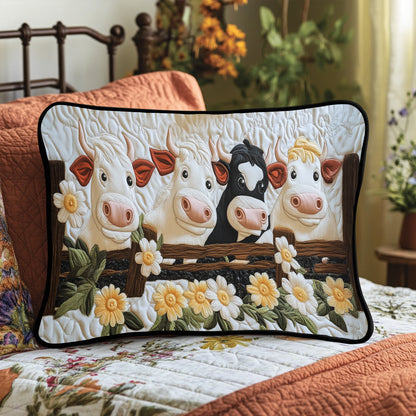 Meadow Moo Quilted Bedding Pillow Case NCU0VH4594