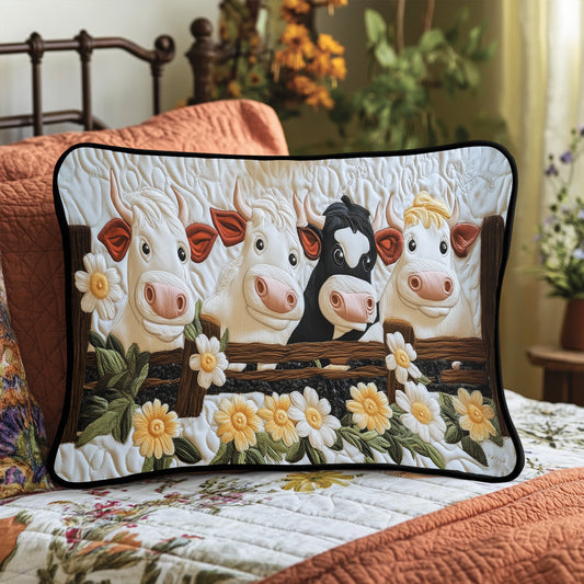 Meadow Moo Quilted Bedding Pillow Case NCU0VH4594
