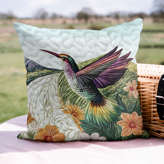 Hummingbird Flight Quilted Pillow Case NCU0VL2137
