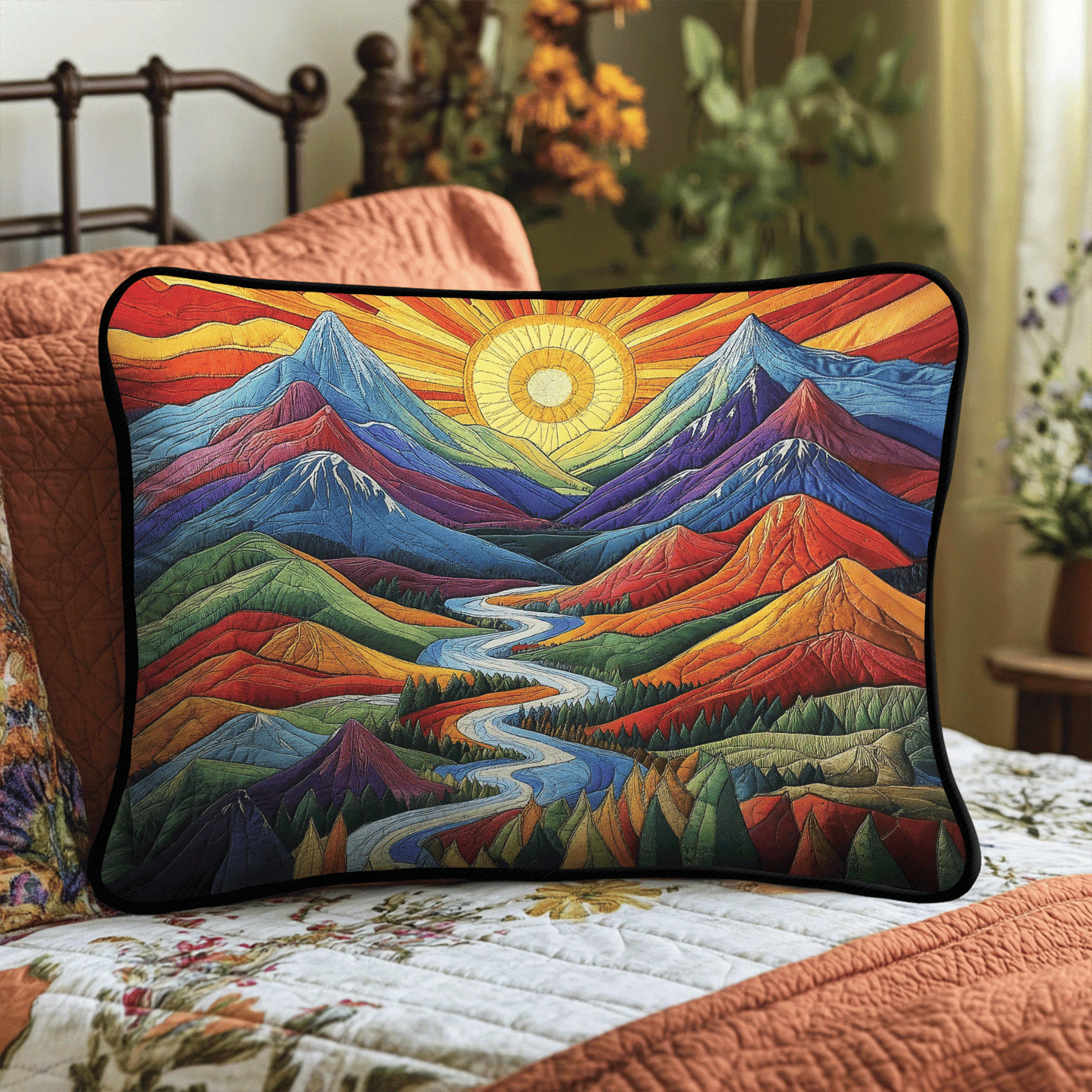 Mountain Glow Quilted Bedding Pillow Case NCU0VL926