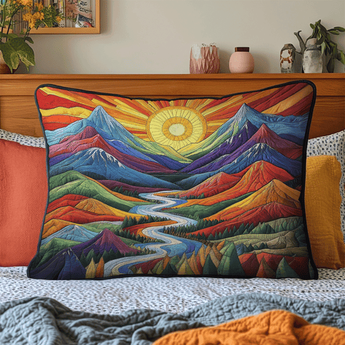 Mountain Glow Quilted Bedding Pillow Case NCU0VL926